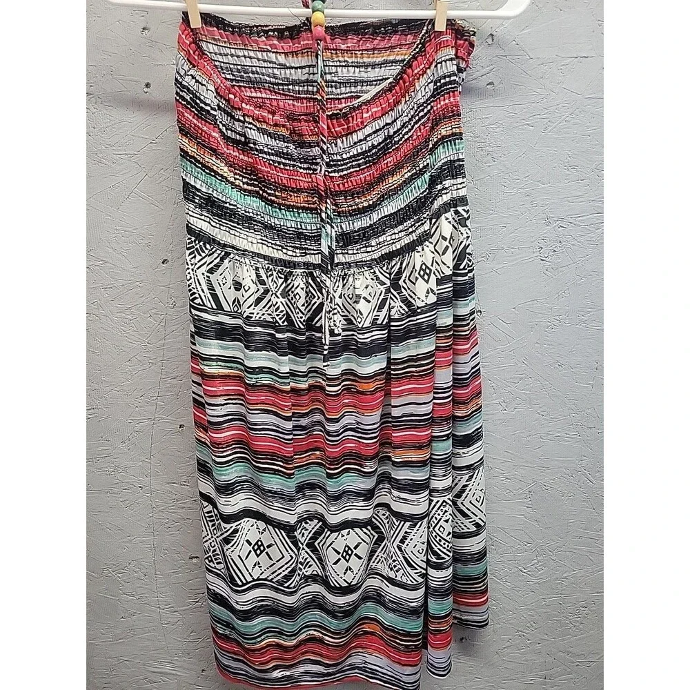 Lagaci‎ Womens Sundress Size M Abstract Strapless Summer Dress